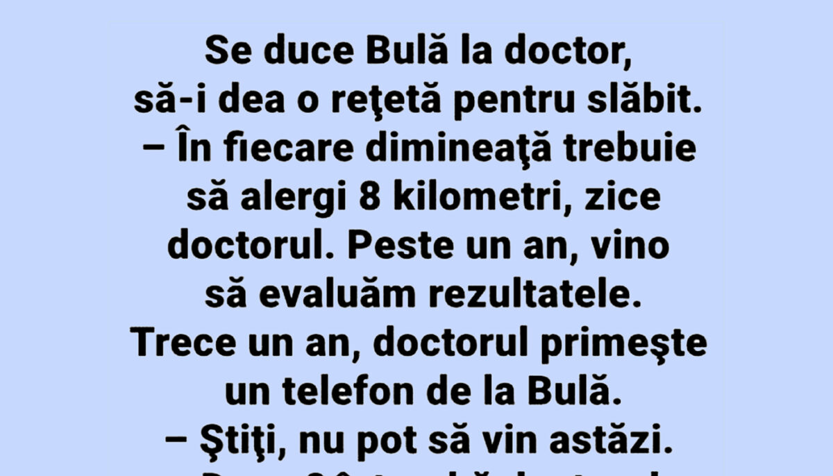 Imagine Stire BANC | Se duce Bulă la doctor, să-i dea o rețetă pentru slăbit | 2review.ro