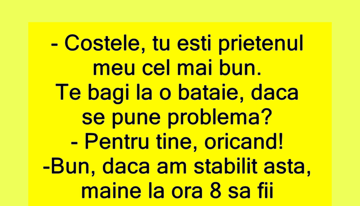 Imagine Stire BANC | „Costele te bagi la o bătaie, dacă se pune problema?” | 2review.ro