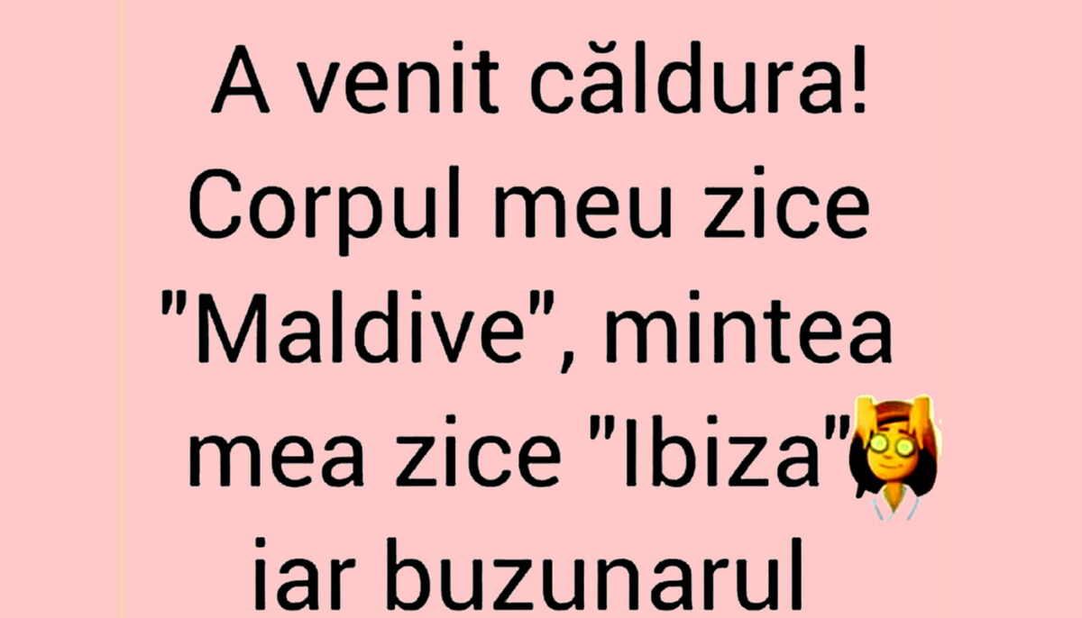 Imagine Stire BANC | „Corpul meu zice ‘Maldive’, mintea zice ‘Ibiza’, dar buzunarul…” | 2review.ro