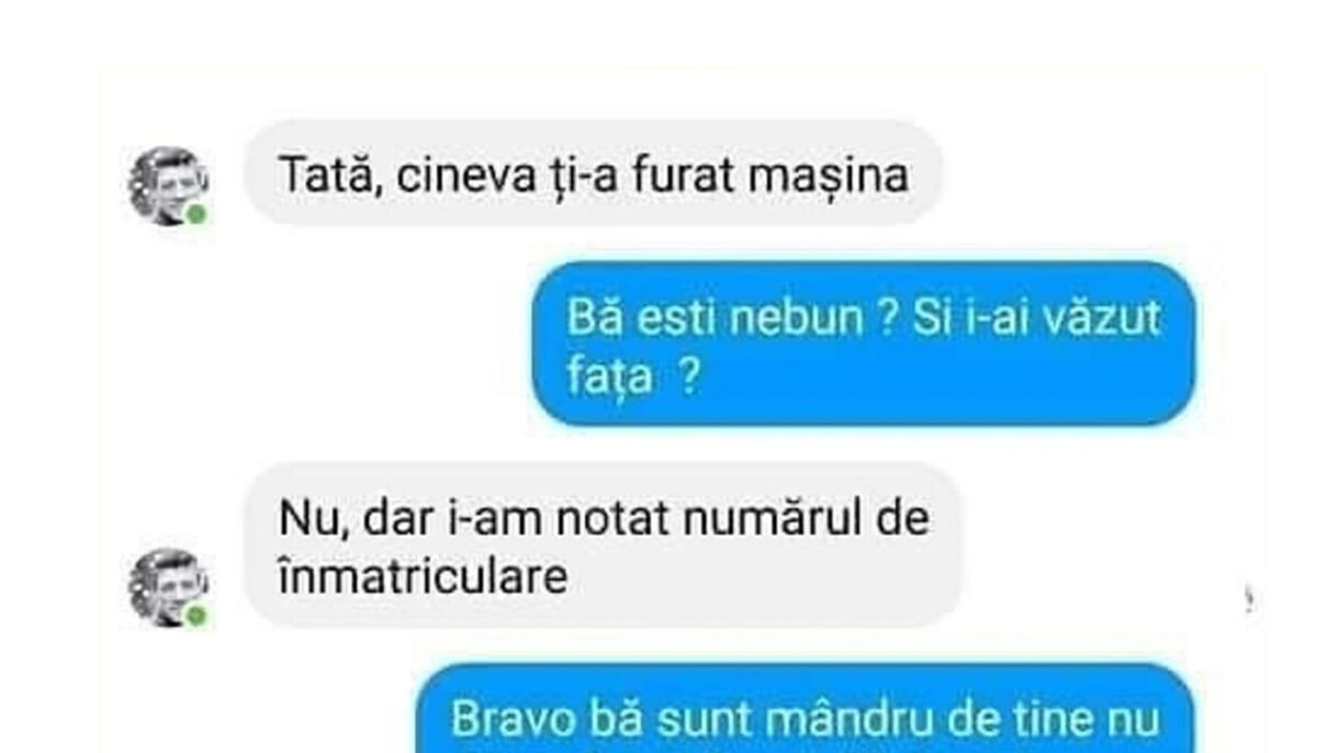 Imagine Stire Bancul de weekend | „Tată, cineva ți-a furat mașina” | 2review.ro