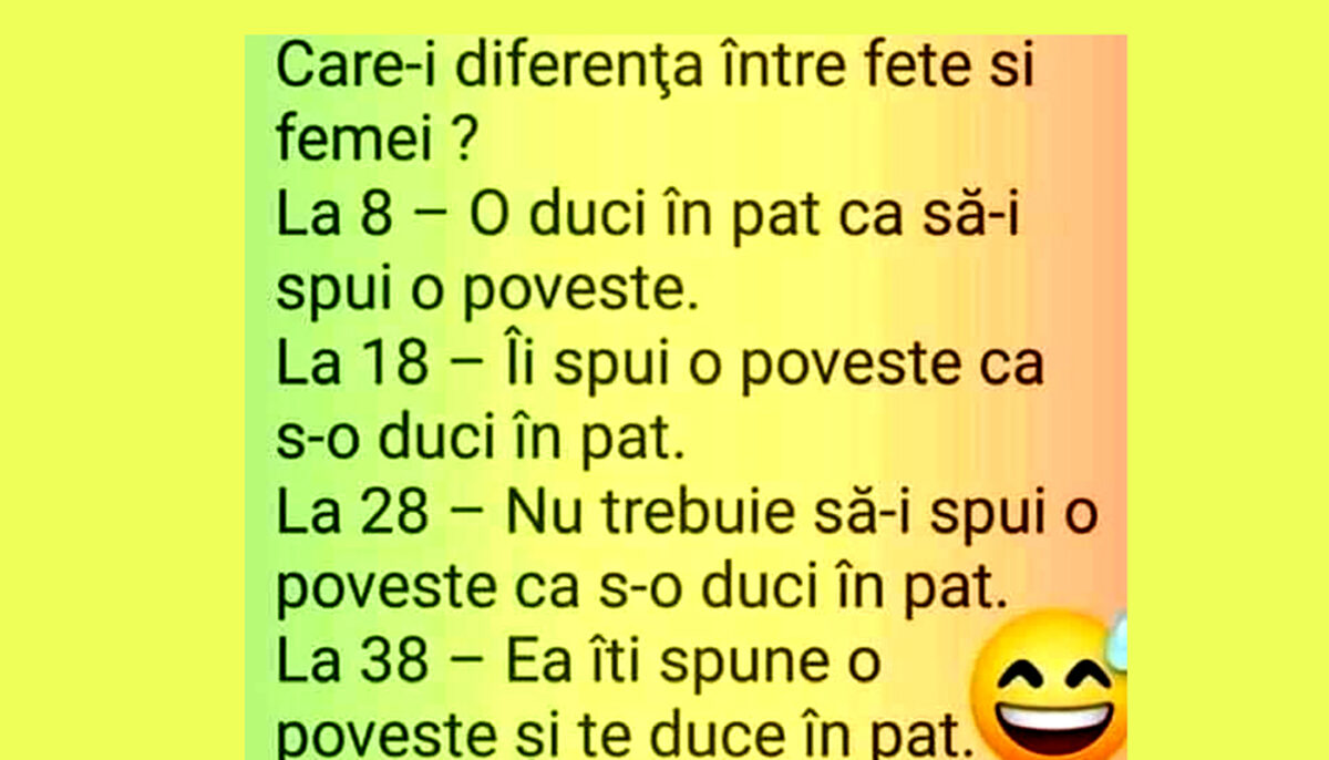 Imagine Stire BANCUL ZILEI | Care e diferența între fete și femei? | 2review.ro