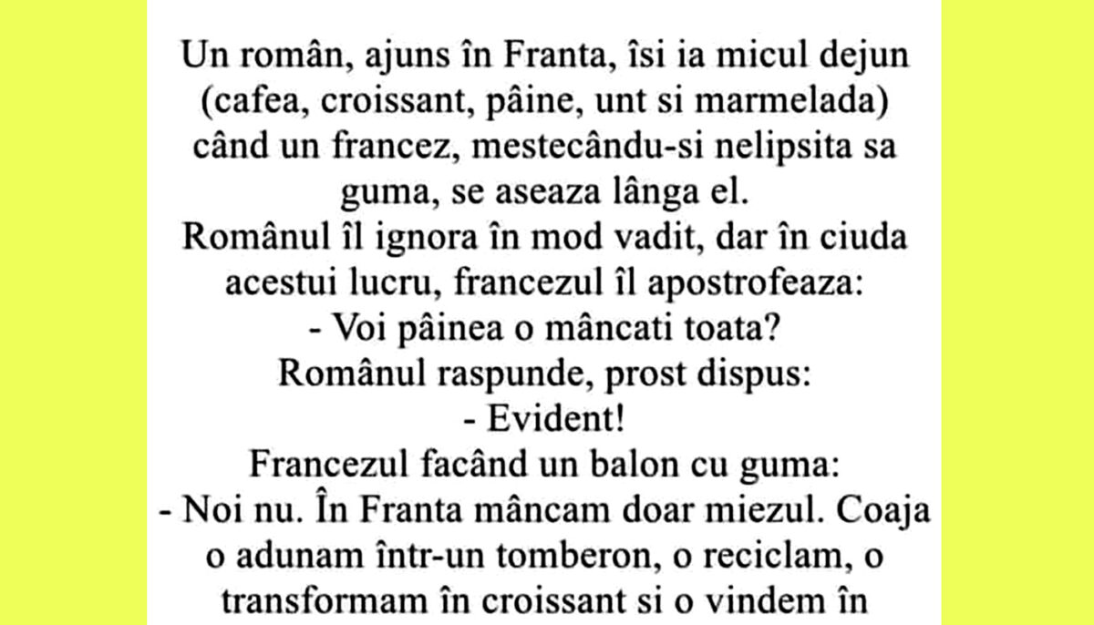 Imagine Stire BANC | Ajuns în Franța, un român își ia micul dejun: cafea, croissant, pâine, unt și marmeladă | 2review.ro