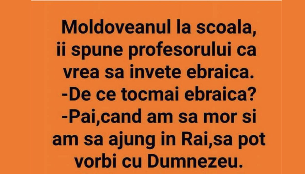 Imagine Stire BANC | Moldoveanul, la școală, îi spune profesorului că vrea să învețe ebraică | 2review.ro