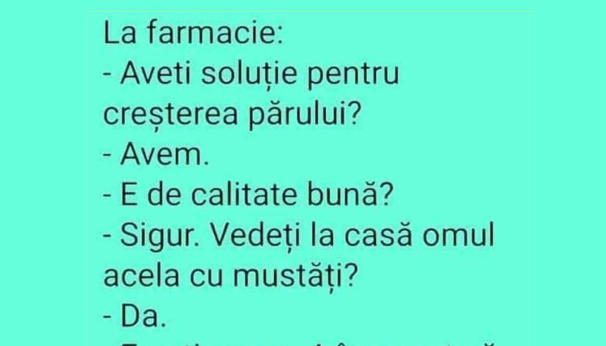 Imagine Stire BANCUL ZILEI | „Aveți soluție pentru creșterea părului?” | 2review.ro