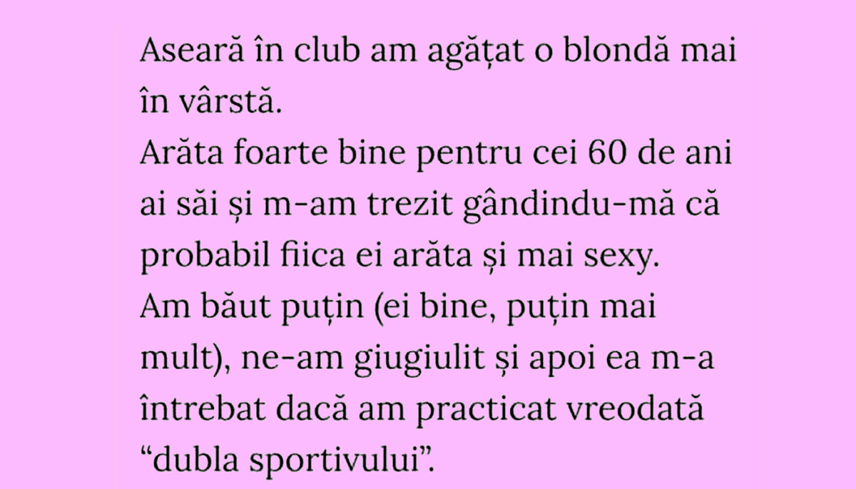 Imagine Stire Bancul de weekend | „Dubla sportivului” | 2review.ro