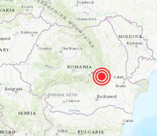 Cutremur de 4.3 grade în România, în urmă cu puțin timp. S-a resimțit în mai multe orașe