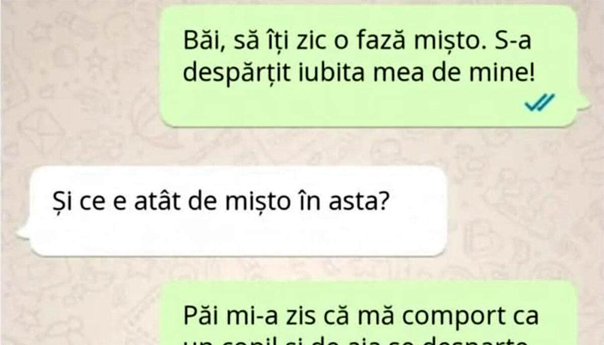 Imagine Stire BANC | „Să îți zic o fază mișto. S-a despărțit iubita mea de mine” | 2review.ro