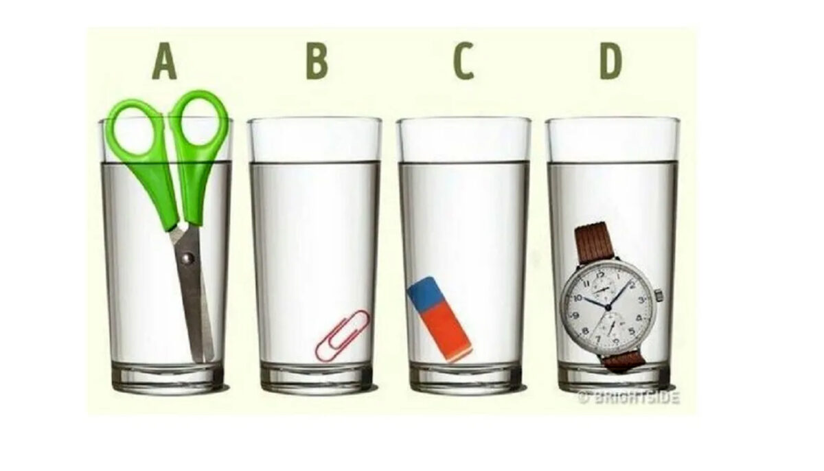 TEST IQ | În care dintre cele 4 pahare se află cea mai multă apă, de fapt?