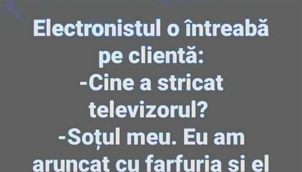 Imagine Stire BANCUL ZILEI | „Cine a stricat televizorul?” | 2review.ro