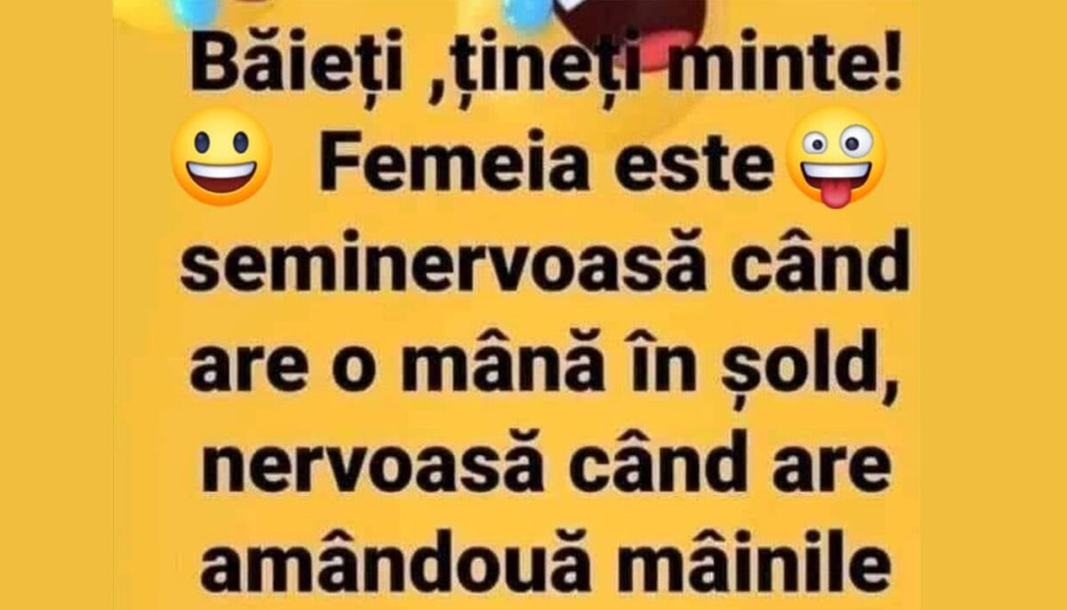 Imagine Stire Bancul începutului de săptămână | Când e femeia cu adevărat nervoasă | 2review.ro