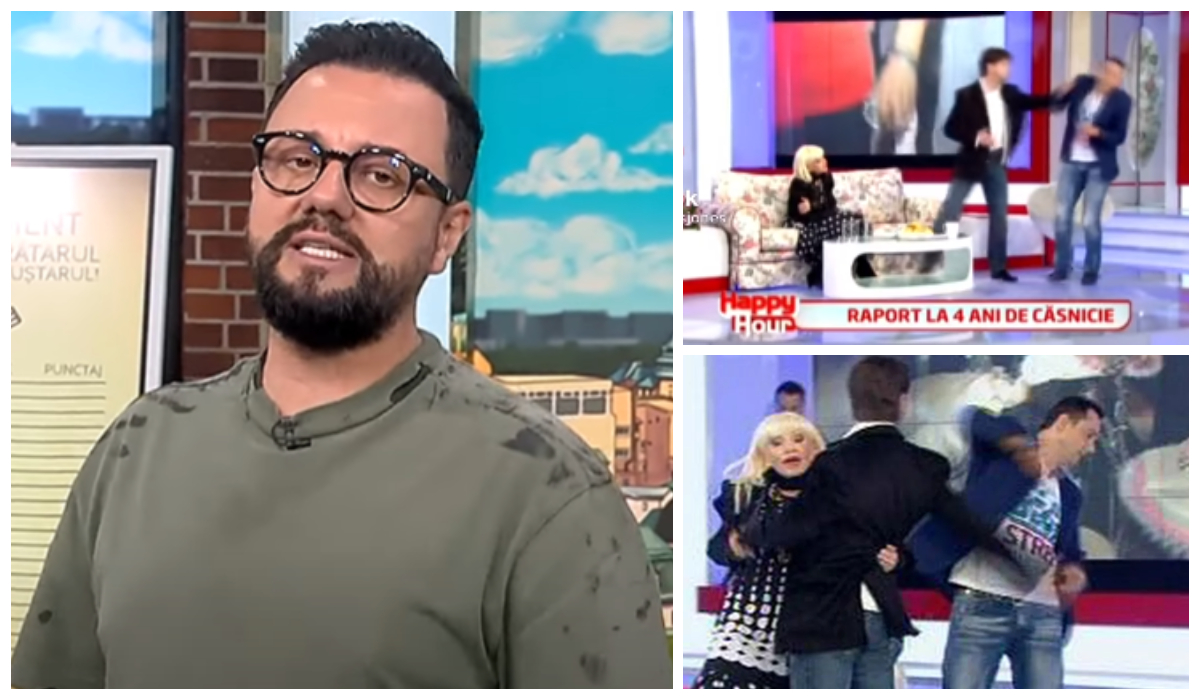 Imagine Stire Cătălin Măruță, pălmuit peste față în propria emisiune: “Ești băut?”. Imaginile au rezistat peste ani | 2review.ro