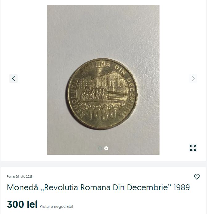 Tu mai ai așa ceva acasă? Prețul ireal la care se vinde o monedă de 50 de bani, din anul 1989, acum, în 2023