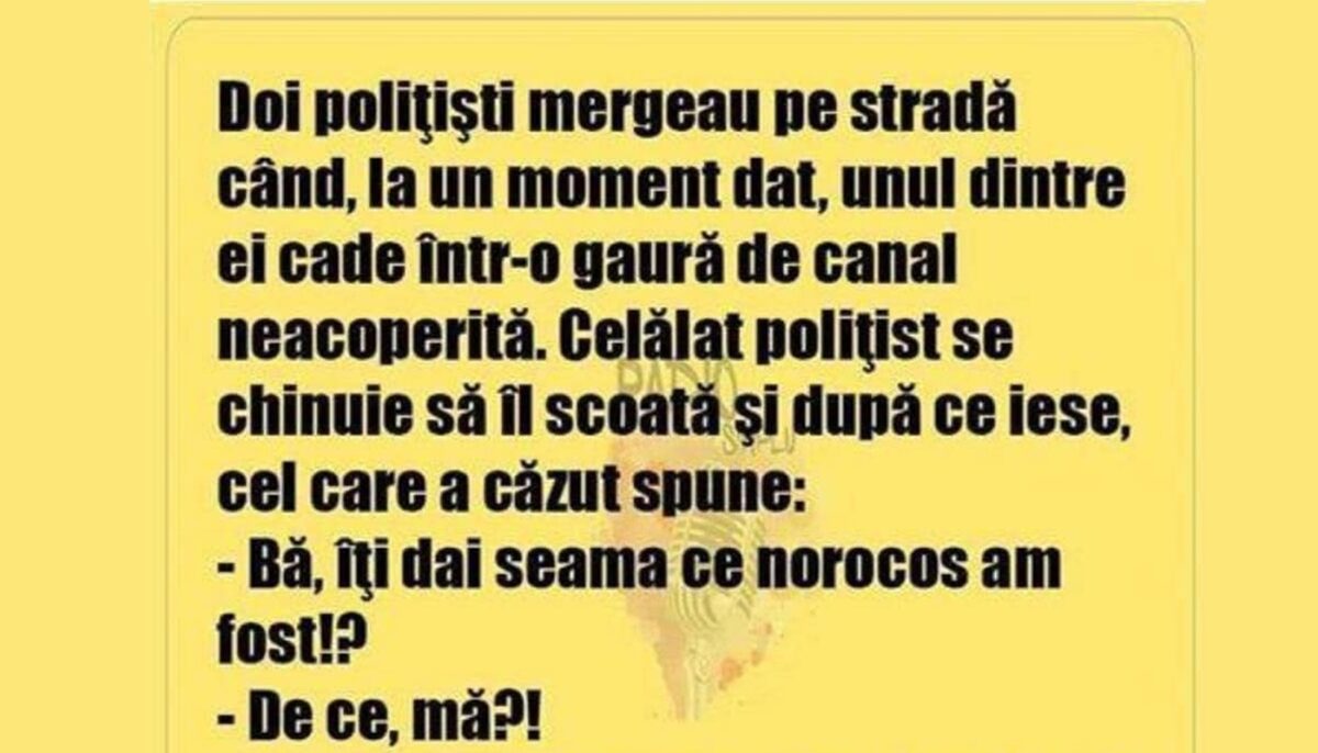Imagine Stire BANCUL ZILEI | Doi polițiști mergeau pe stradă | 2review.ro