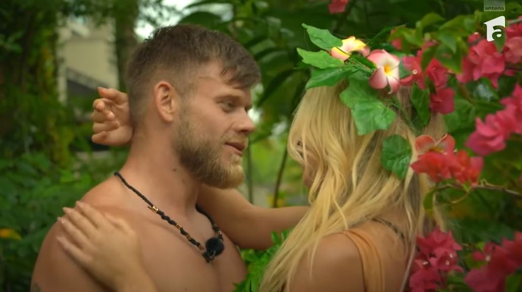 Răzvan și ispita Daria, la o ședință foto de tipul „Adam și Eva” / sursă foto: captură video