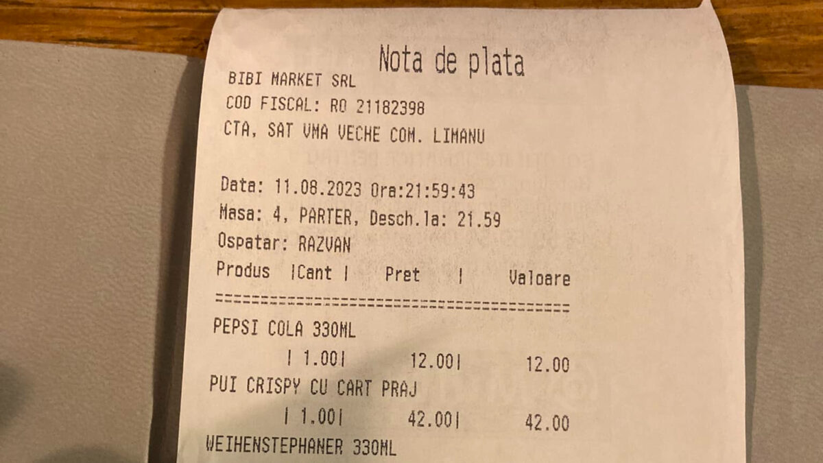 Mai scump ca în Mamaia! Câți lei a plătit un turist pentru două beri, în Vama Veche