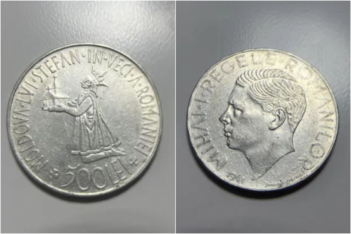 Tu mai ai așa ceva acasă? Prețul ireal la care se vinde o monedă din argint de 500 de lei, din anul 1941, acum, în 2023