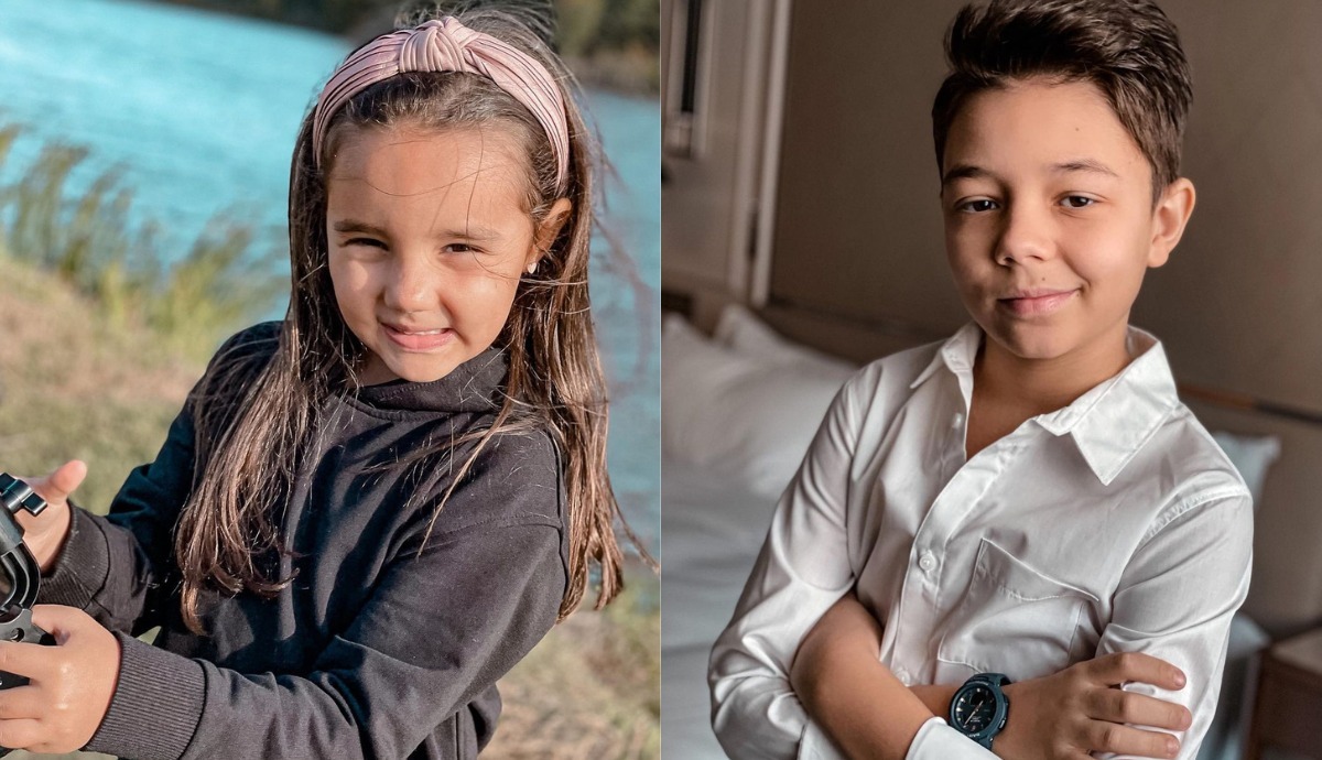 Imagine Stire Scandal în avion cu Eva, fata lui Cătălin Măruță și a Andrei. Tânăra vedetă de pe TikTok a acceptat cu greu să-i cedeze locul fratelui său | 2review.ro