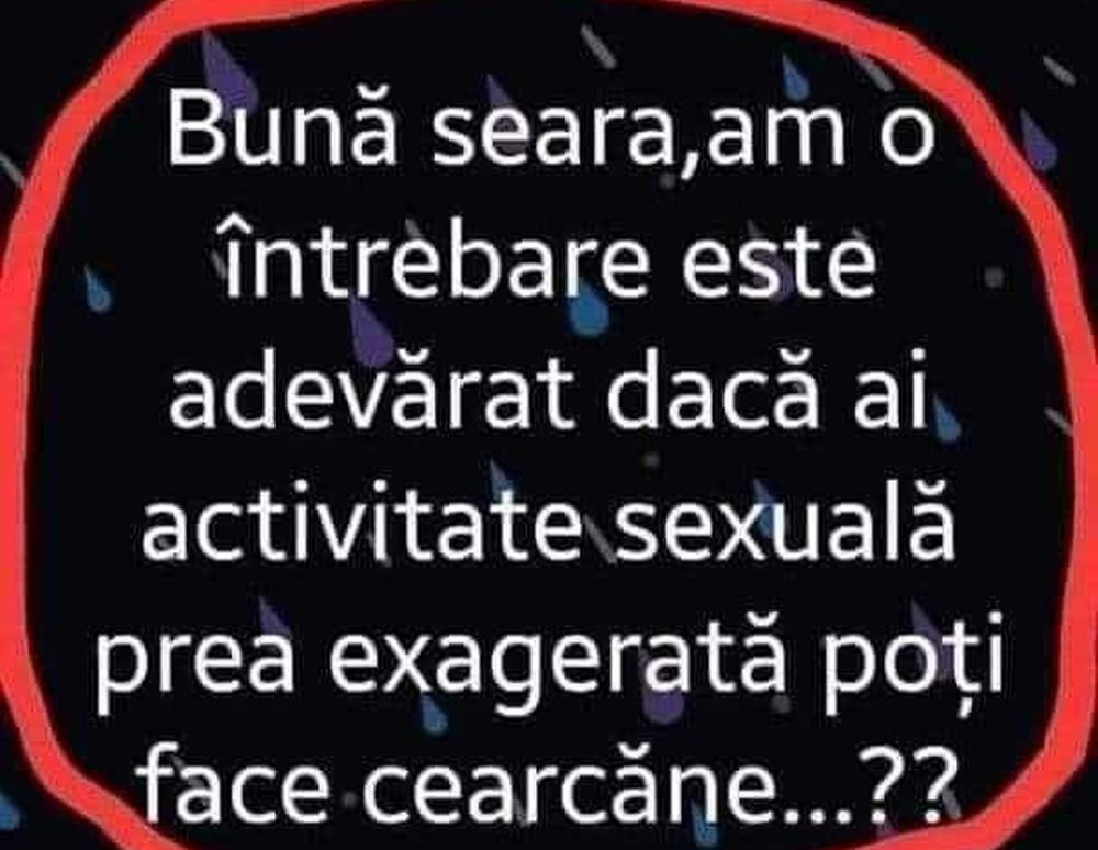 Imagine Stire Bancul zilei | „Este adevărat că oamenii care au o activitare amoroasă intensă pot avea cearcăne?” | 2review.ro