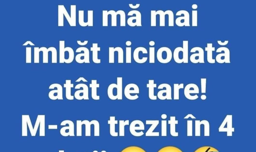 Imagine Stire BANCUL DE MIERCURI | „Nu mă mai îmbăt niciodată atât de tare” | 2review.ro