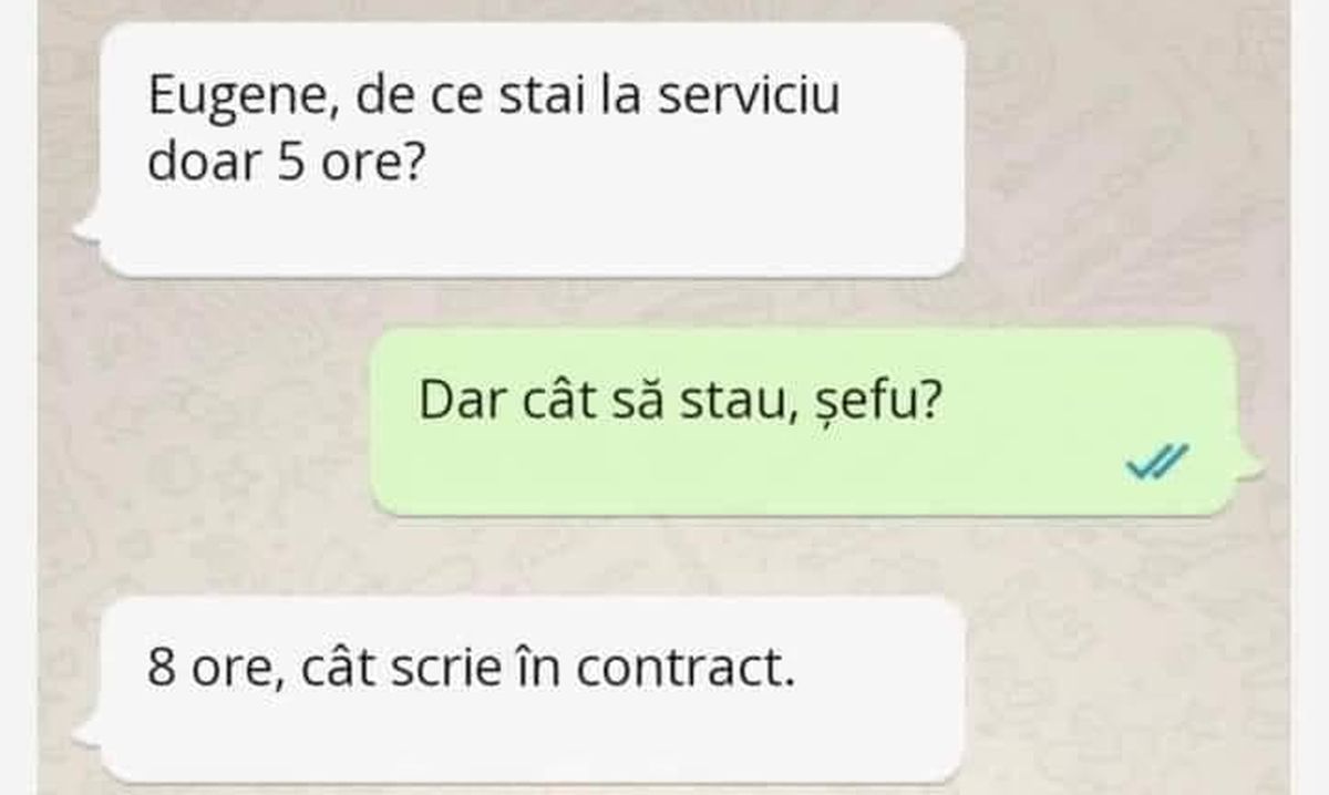 Imagine Stire BANC | „Eugene, de ce stai doar 5 ore la serviciu?” | 2review.ro