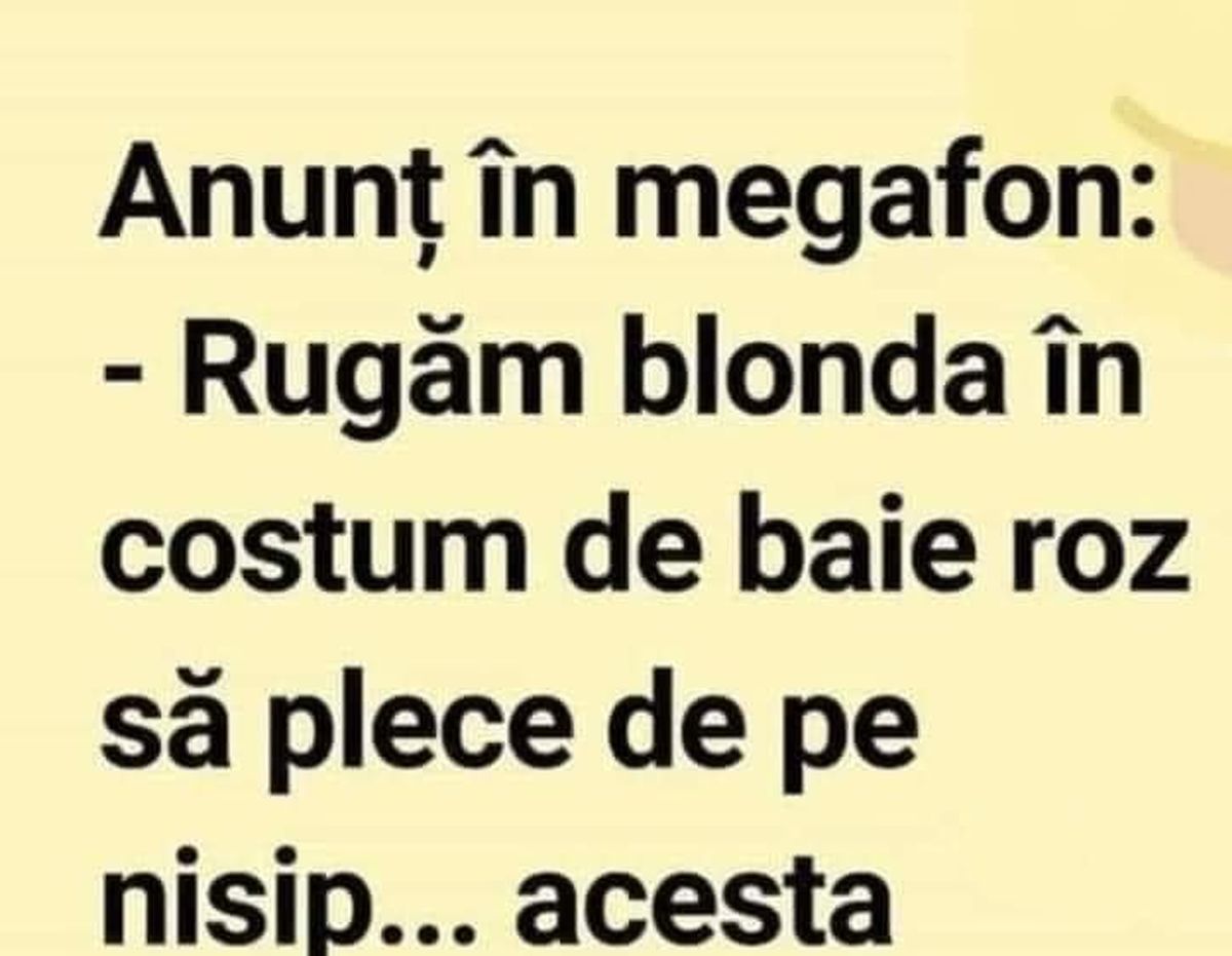 Imagine Stire BANCUL ZILEI | „Rugăm blonda să plece de pe nisip” | 2review.ro