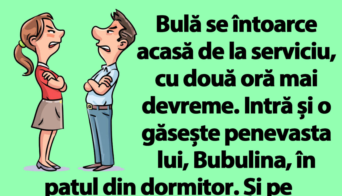 Imagine Stire BANC | Bulă ajunge acasă și îl găsește pe amantul Bubulinei în șifonierul lui | 2review.ro