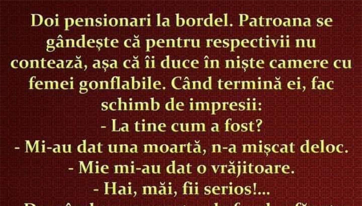 Imagine Stire BANCUL ZILEI | Doi pensionari, la bordel | 2review.ro