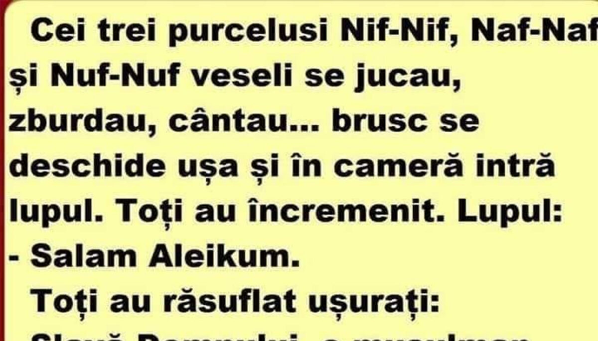 Imagine Stire BANCUL ZILEI | Cei 3 purceluși: Nif-Nif, Naf-Naf și Nuf-Nuf | 2review.ro