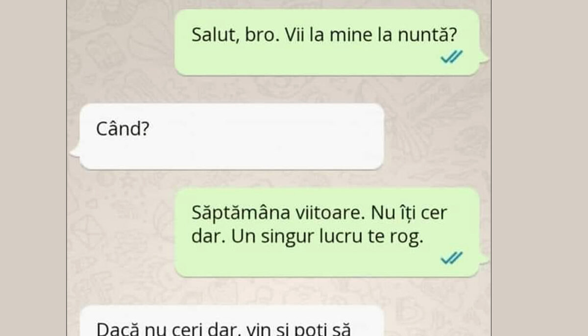 Imagine Stire BANCUL ZILEI | „Salut, bro! Vii la mine la nuntă?” | 2review.ro