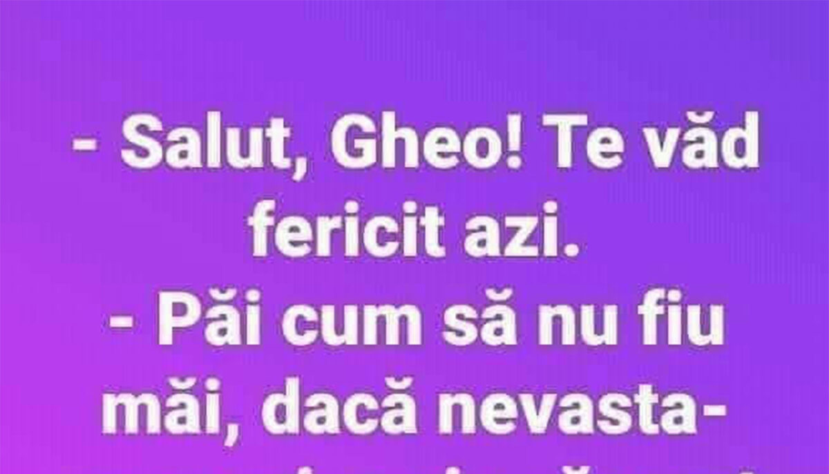 Imagine Stire BANCUL ZILEI | De ce este Gheo fericit, de fapt | 2review.ro