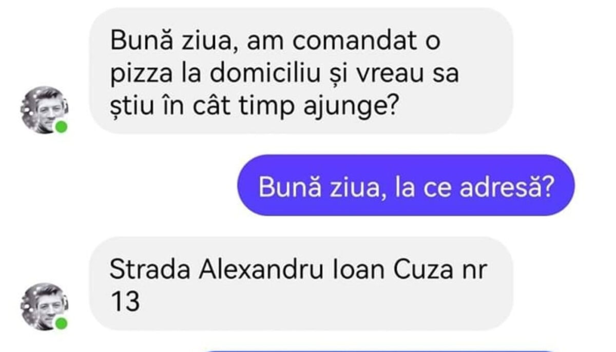 Imagine Stire BANC | „Am comandat o pizza și vreau să știu în cât timp ajunge” | 2review.ro