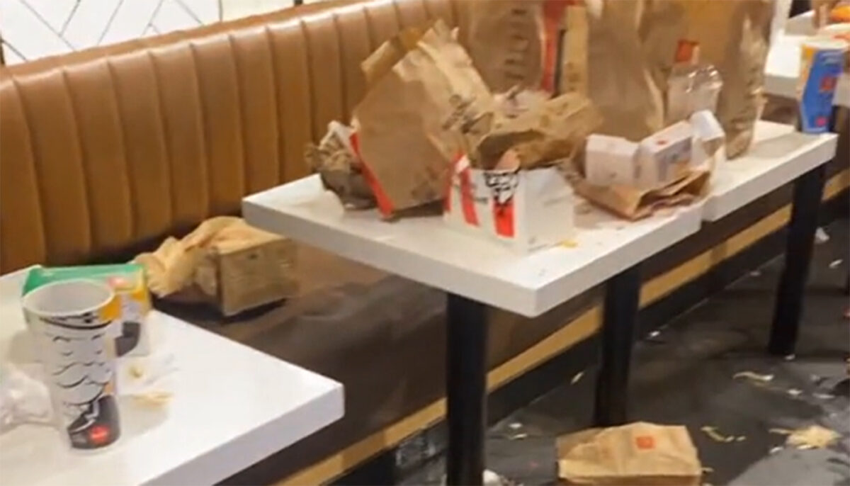 Imaginile au devenit virale! Ce au lăsat în urmă câțiva clienți, după ce au mâncat la McDonald’s