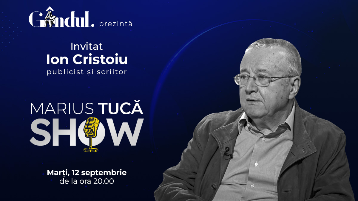 Imagine Stire Marius Tucă Show începe marți, 12 septembrie, de la ora 20.00, live pe gândul.ro. Invitat: Ion Cristoiu | 2review.ro