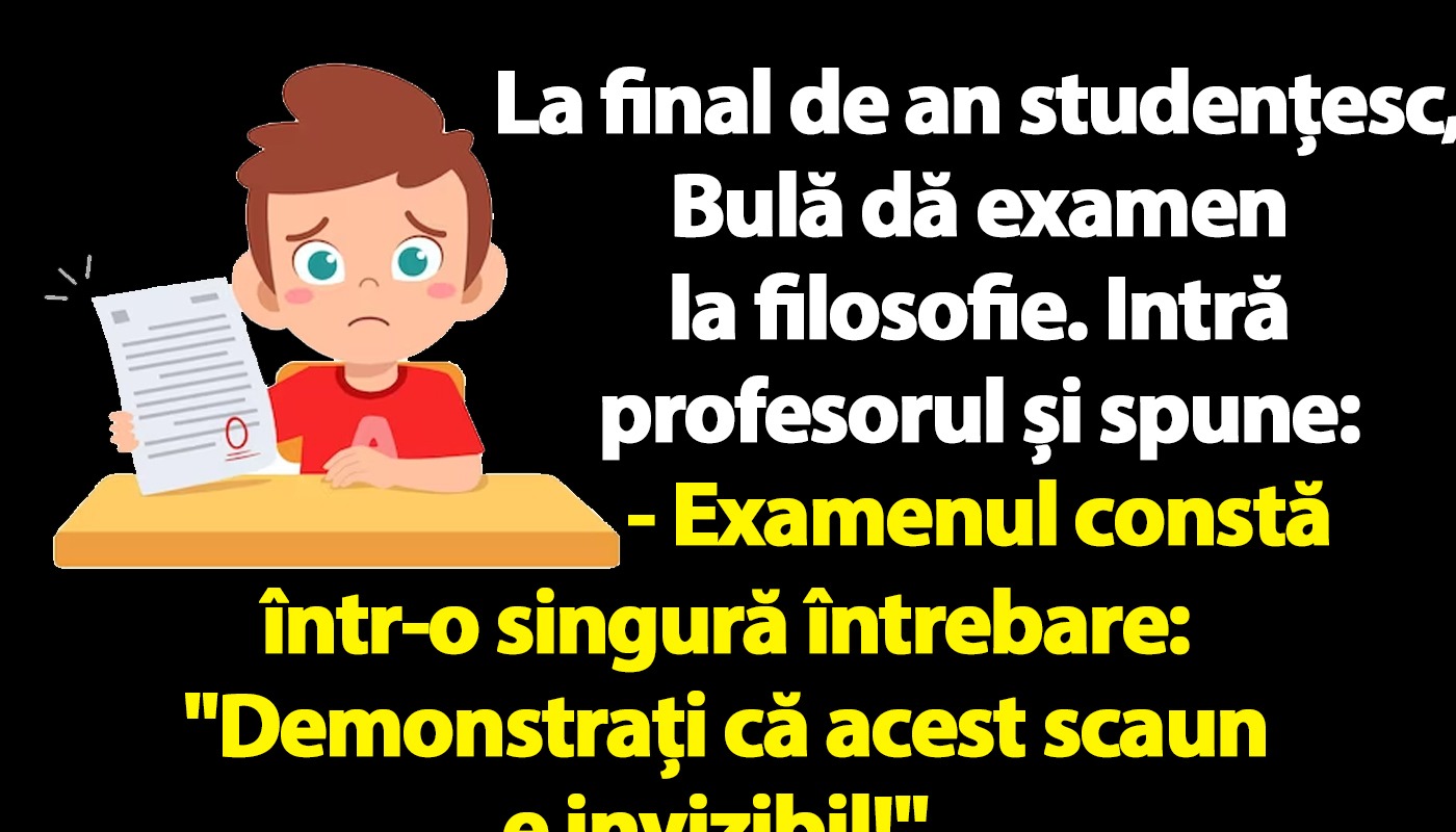 La final de an studențesc, Bulă dă examen la filosofie