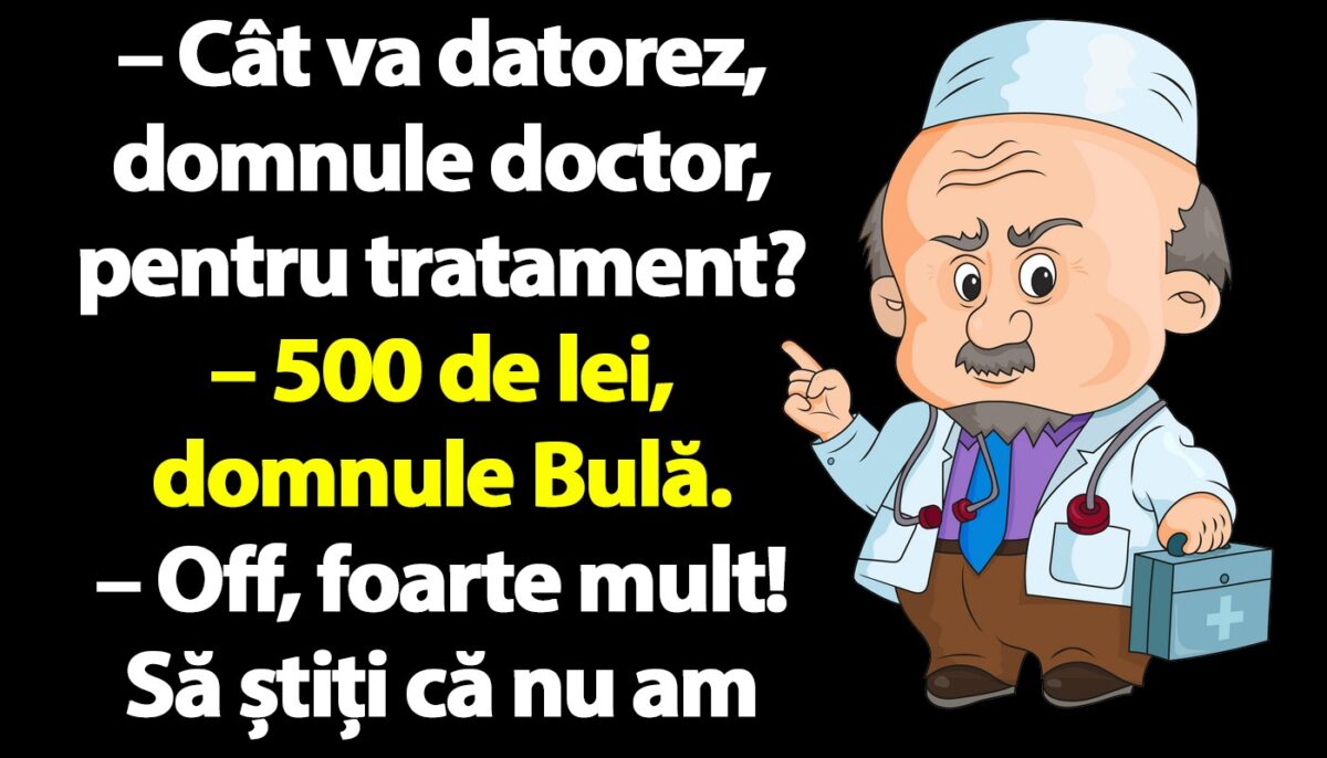 Imagine Stire BANC | Bulă se duce la doctor, dar nu are bani de tratament | 2review.ro