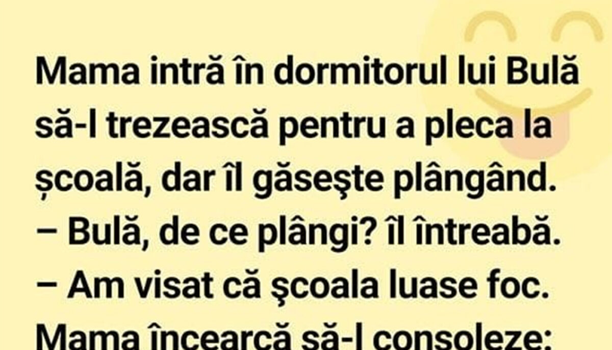 Imagine Stire BANC | Mama îl găsește pe Bulă plângând | 2review.ro