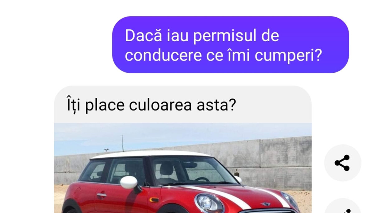 Imagine Stire BANC | „Dacă iau permisul de conducere, ce îmi cumperi?” | 2review.ro