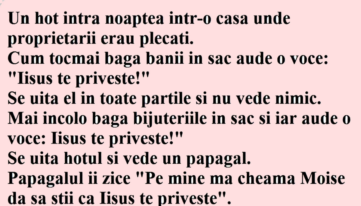 Imagine Stire BANCUL ZILEI | Un hoț intră noaptea într-o casă unde proprietarii erau plecați | 2review.ro
