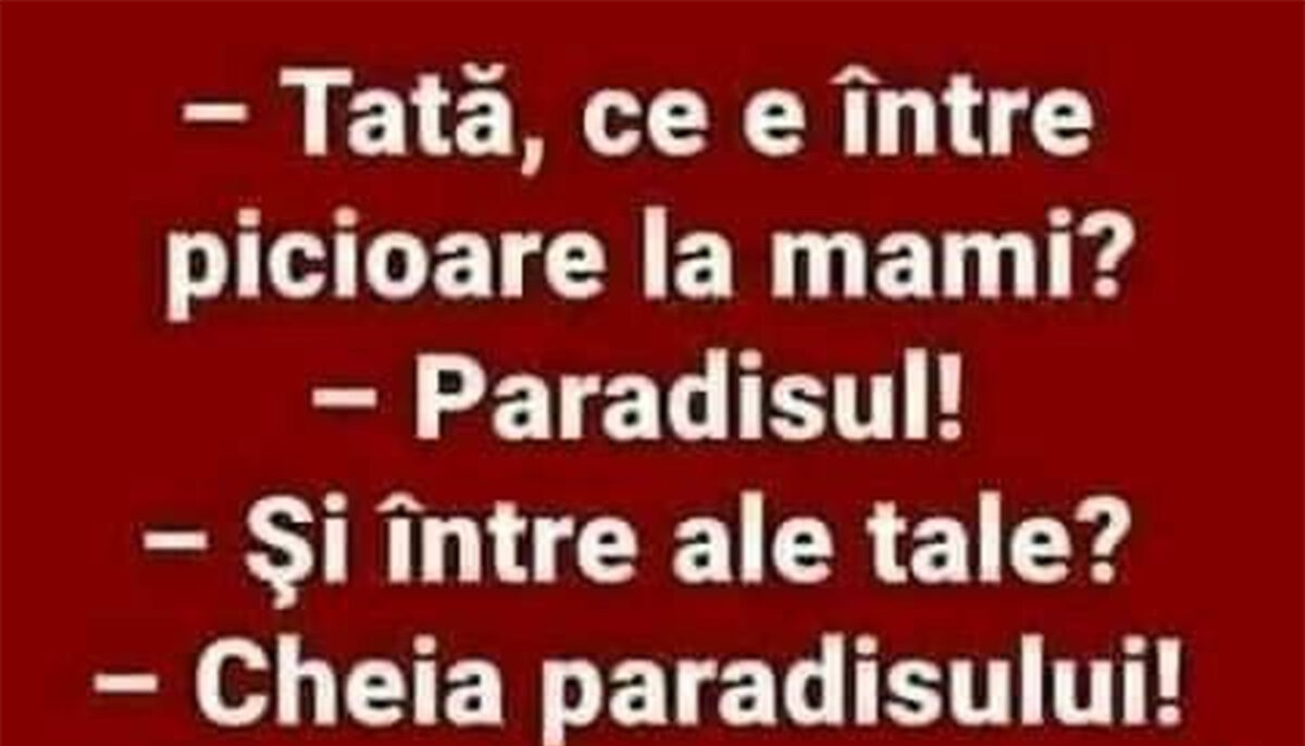 BANCUL ZILEI | „Tati, ce e între picioare la mami?”
