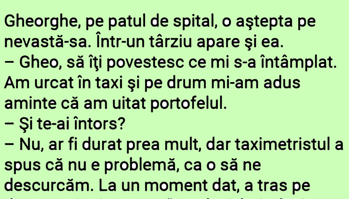 Imagine Stire BANCUL ZILEI | „Gheo, să-ți povestesc ce mi s-a întâmplat” | 2review.ro