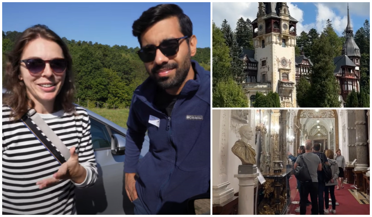 Ce au descoperit doi americani, după ce au vizitat Castelul Peleș? Reacția lor e fabuloasă