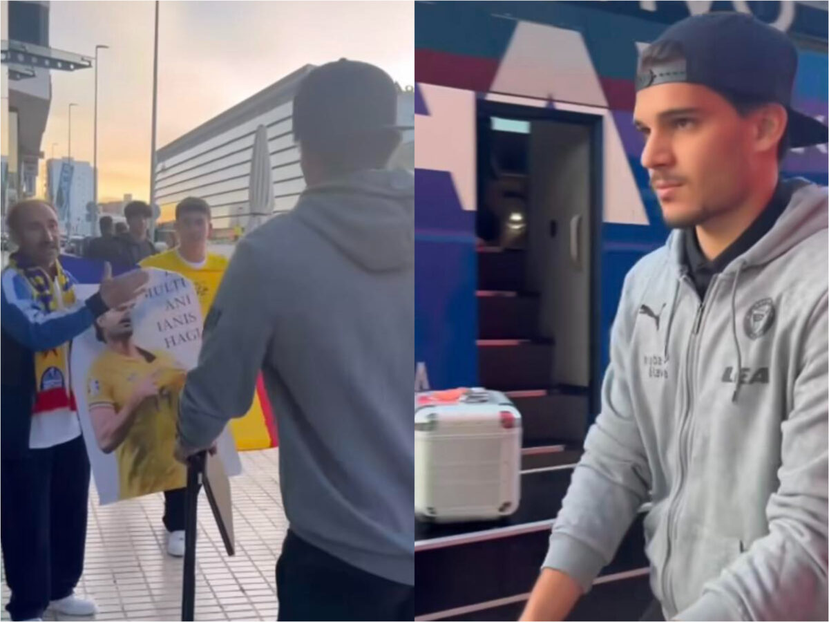 Imagine Stire Surpriză mare pentru Ianis Hagi de ziua lui, în Spania. Ce au făcut suporterii când a coborât din autocarul echipei | 2review.ro