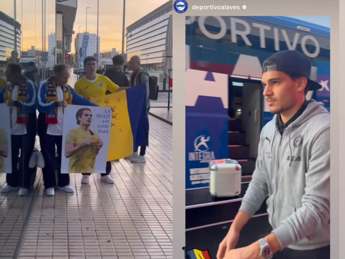 Imagine Stire Surpriză mare pentru Ianis Hagi de ziua lui, în Spania. Ce au făcut suporterii când a coborât din autocarul echipei | 2review.ro