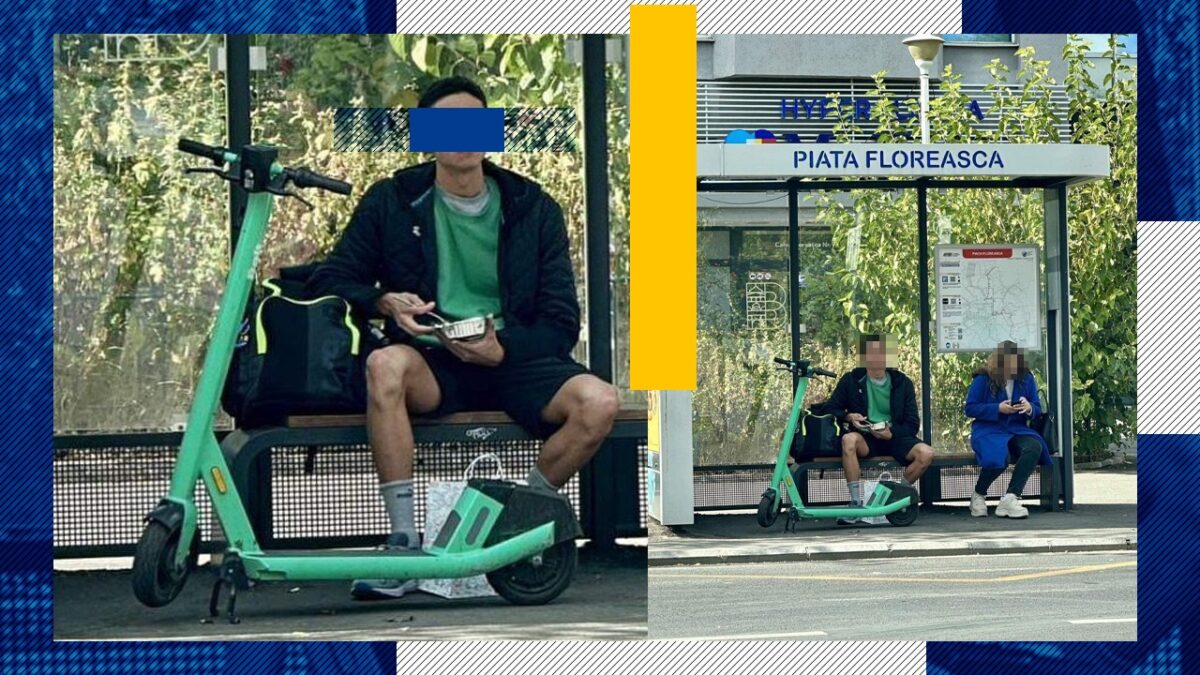 Imagine Stire Imagine uimitoare pe străzile Bucureștiului! Un campion mondial așteaptă, cuminte, autobuzul! „L-au salutat toți trecătorii” | 2review.ro