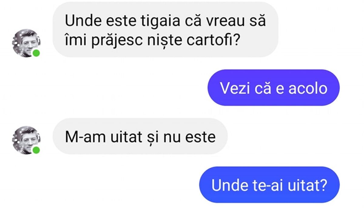 Imagine Stire BANC | „Unde e tigaia, că vreau să îmi prăjesc niște cartofi?” | 2review.ro