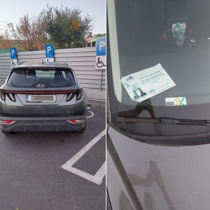 Imagine Stire Mesajul lăsat de un bucureștean în parbriz, după ce a parcat pe 2 locuri | 2review.ro