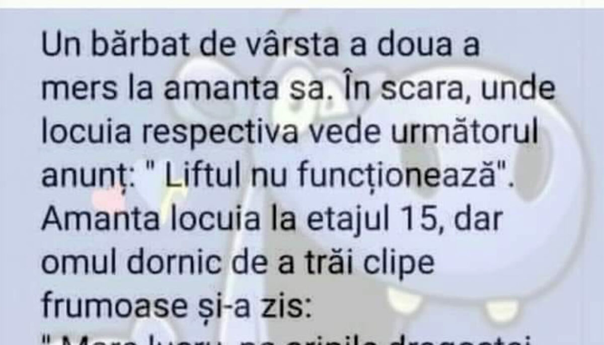 Imagine Stire BANCUL ZILEI | Bărbatul de vârsta a doua și amanta de la etajul 15 | 2review.ro
