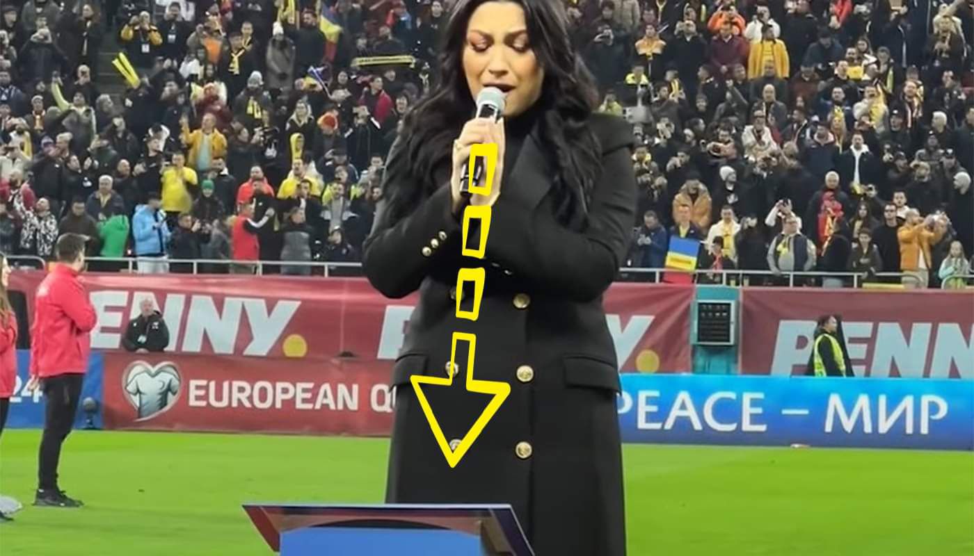 Andra Măruță nu a știut versurile „Deșteaptă-te, române!” și a citit imnul de pe tabelă! Momente de stupefacție pe Arena Națională, înainte de România-Elveția
