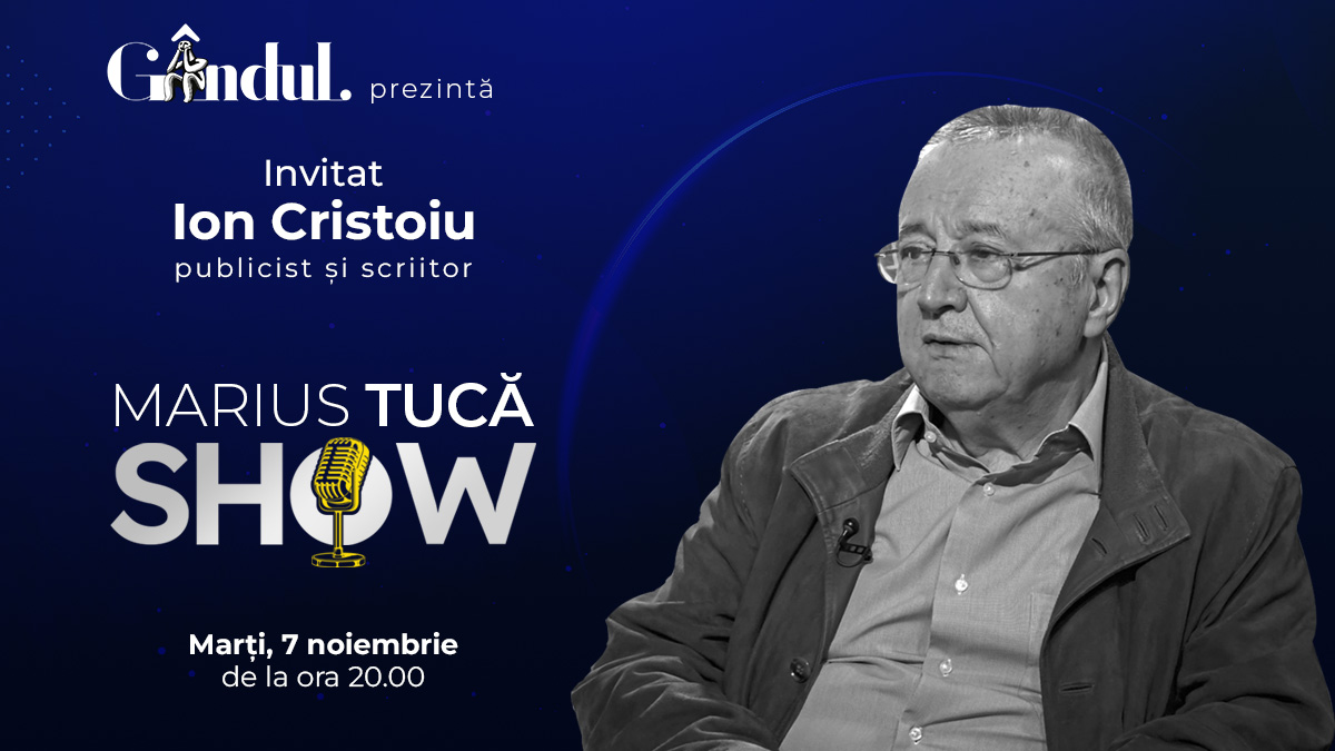 Imagine Stire Marius Tucă Show începe marți, 7 noiembrie, de la ora 20.00, live pe gândul.ro. Invitat: Ion Cristoiu | 2review.ro