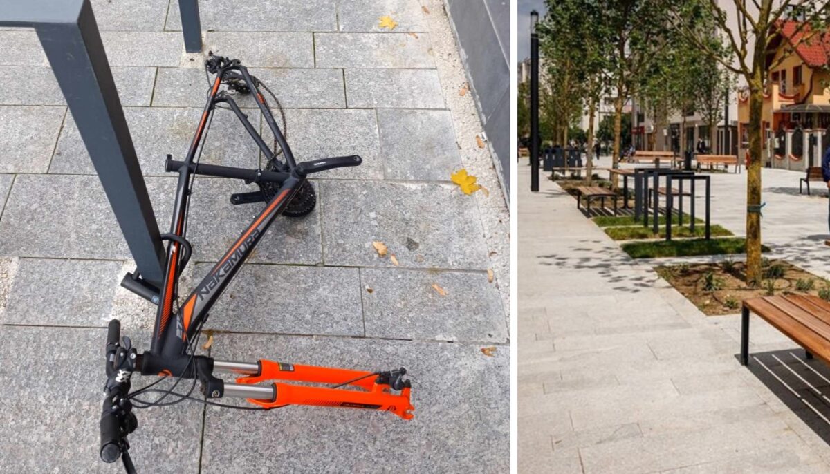 Un bărbat și-a lăsat bicicleta, legată, pe prima stradă smart din Cluj-Napoca. Ireal ce a găsit în locul ei, când s-a întors